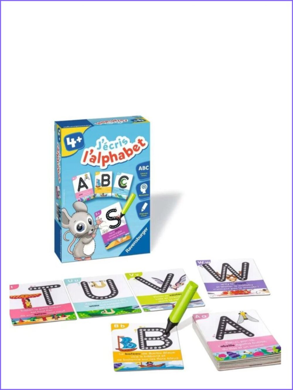 Ravensburger Game J’écris l’alphabet ( I Write The 26 Alphabets) FR New In Box